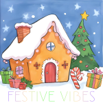 A brightly colored living room with vibrant pillows, indoor plants, sunlight streaming through windows, a coffee table with cups, and the words "MORNING VIBES" overlaid. Songdoodlz Quality Royalty Free Music